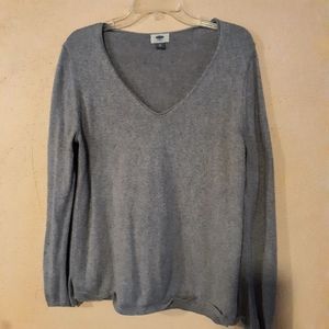Light Gray Old Navy V Neck Sweater